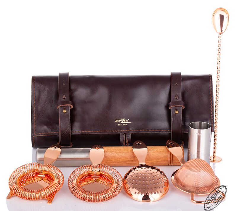 Bonzer Leather Roll Bag Copper - Full Set Bonzer Leather Roll Bag Copper - Full Set
