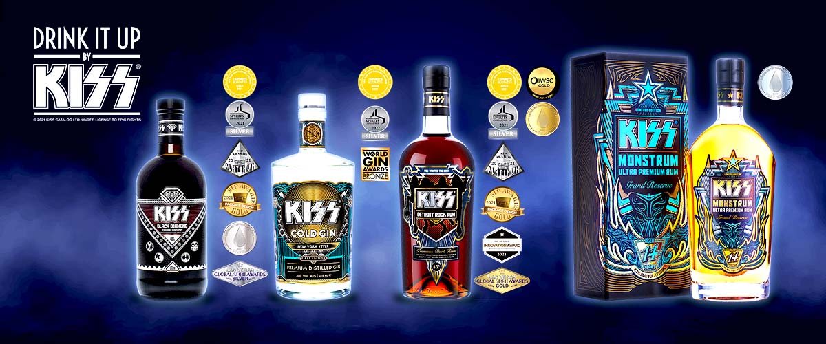 Kiss Flaschen mit Auszeichnungen