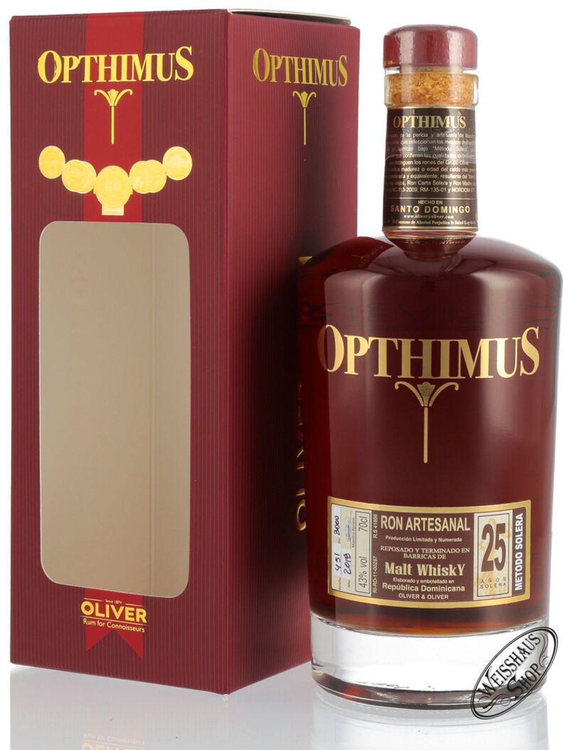 Opthimus 25 Anos Barricas de Malt Whisky 43% vol. 0,70l | Weisshaus Shop