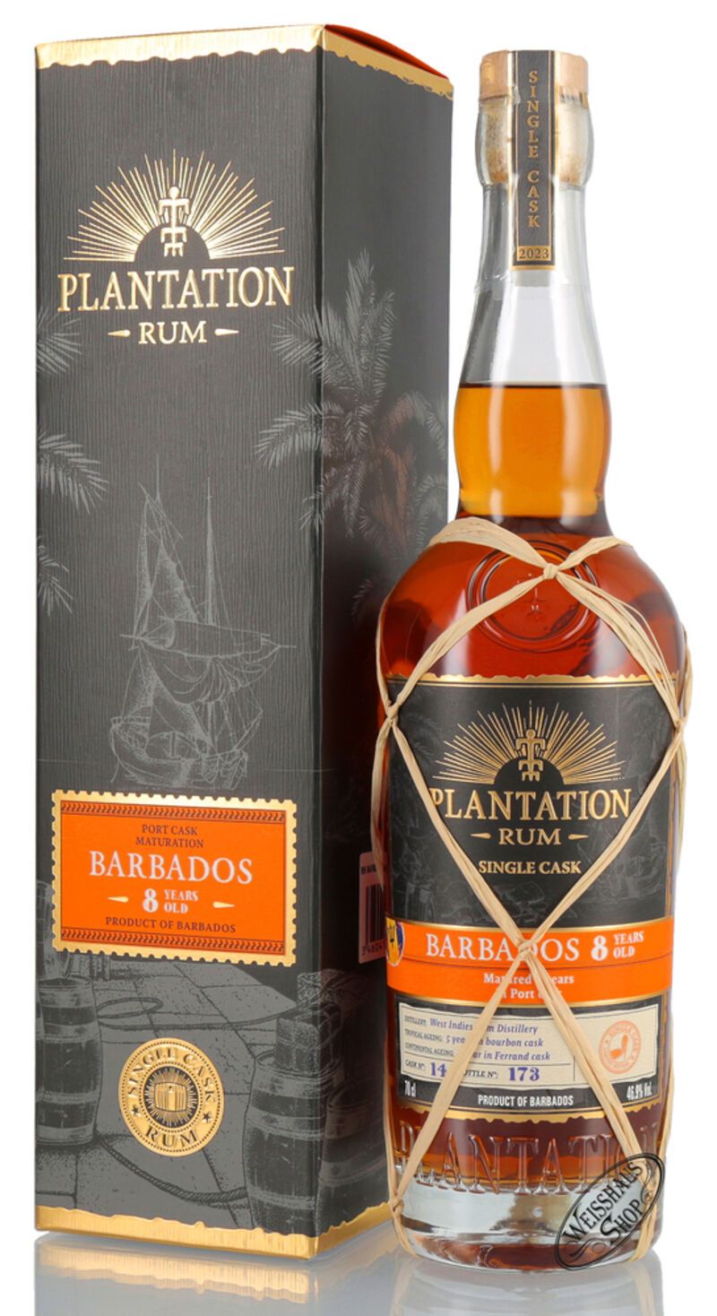 Plantation Barbados 8 YO Limited Edition Port Cask Finish Rum 46,9% vol ...